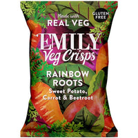 EMILY Veg Crisps Rainbow Roots Sweet Potato, Carrot & Beetroot Sharing 100g