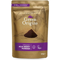 Green Origins Organic Acai Berry Powder, Freeze Dried, Raw 50g