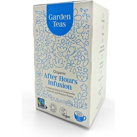 Garden Teas Organic Fairtrade After Hours Infusion 20 Plastic Free Envelopes