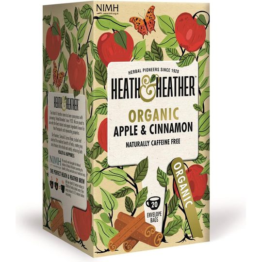 Heath and Heather Organic Apple & Cinnamon 20 Bags