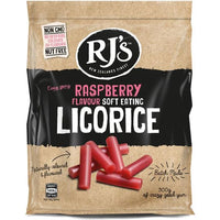 RJs Soft Eating Raspberry Licorice 300g