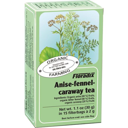 Floradix Anise-Fennel-Caraway Herbal 15 Teabags