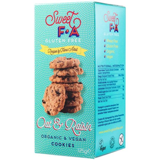 Sweet FA Gluten Free Oat & Raisin Cookies 125g