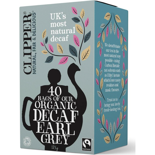 Clipper Tea Organic & Fairtrade Earl Grey Decaf 40 Tea Bags