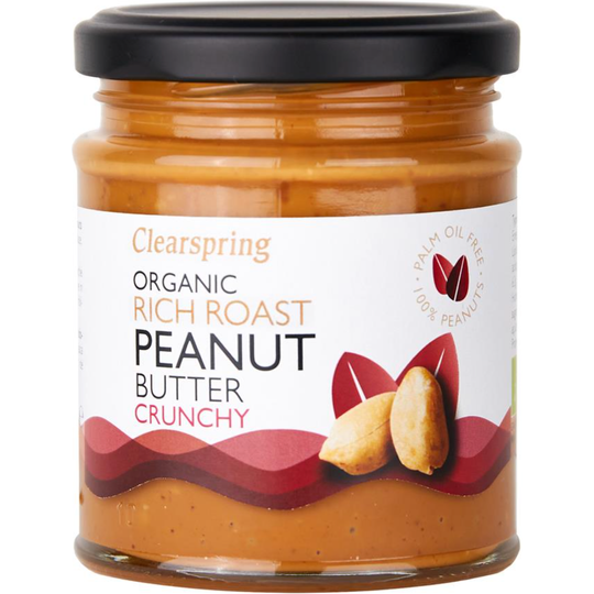 Clearspring  Organic Rich Roast Peanut Butter - Crunchy 170g