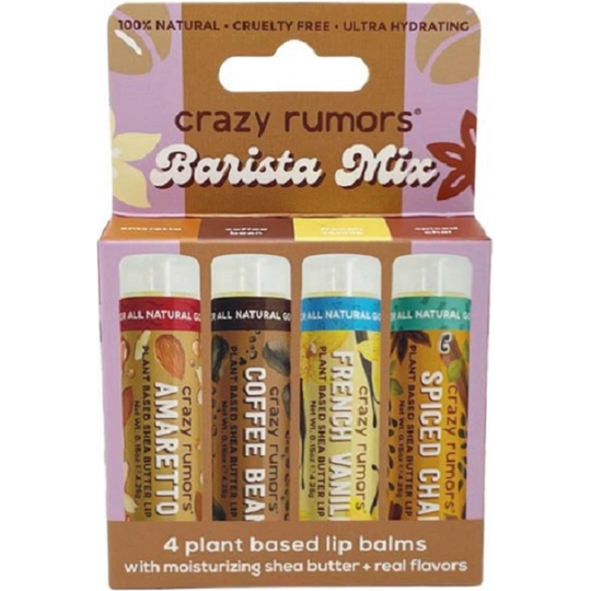 Crazy Rumors Barista Mix - 4 Pack Lip Balm Set