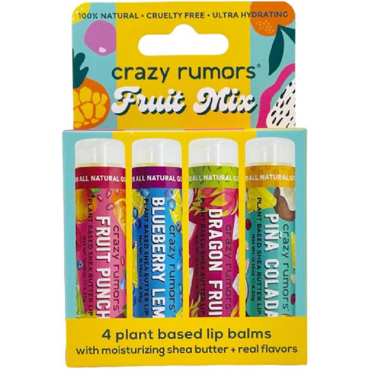 Crazy Rumors Fruit Mix - 4 Pack Lip Balm Set