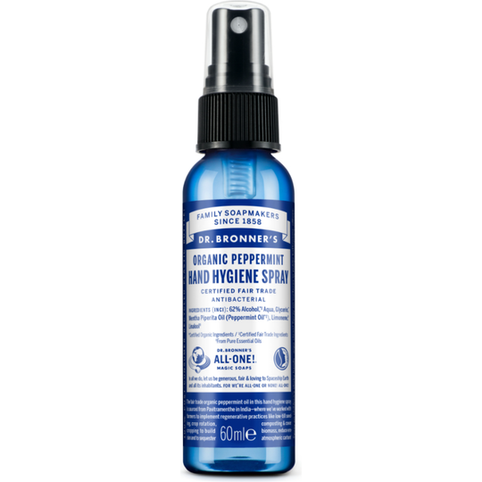 Dr Bronner's Organic Peppermint Hand Hygiene Spray 60ml