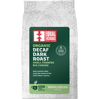 Equal Exchange Organic Decaf Dark Roast Wholebean Coffee, 200g bag