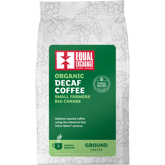 Equal Exchange Organic Decaf Medium Roast Ground Coffee, 200g bag