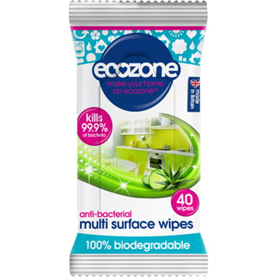 Ecozone Anti Bacterial Multi-Surface 40 Wipes