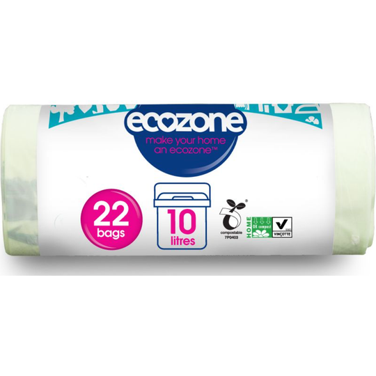 Ecozone Compostable Caddy Liner 10L / 22 bags