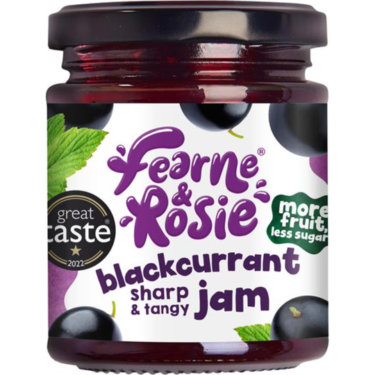 Fearne & Rosie Blackcurrant Jam Reduced sugar jam 300g