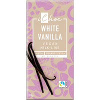 iChoc White Vanilla Organic Chocolate 80g