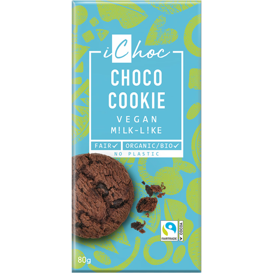 iChoc Choco Cookie Chocolate Vegan Organic 80g