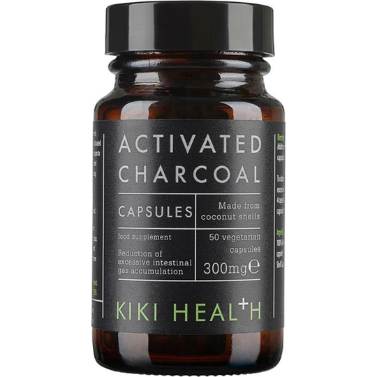 Kiki Health Activated Charcoal Capsules - 50 Vegicaps