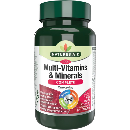 Natures Aid Complete Multi-Vitamins & Minerals 90 Tablets