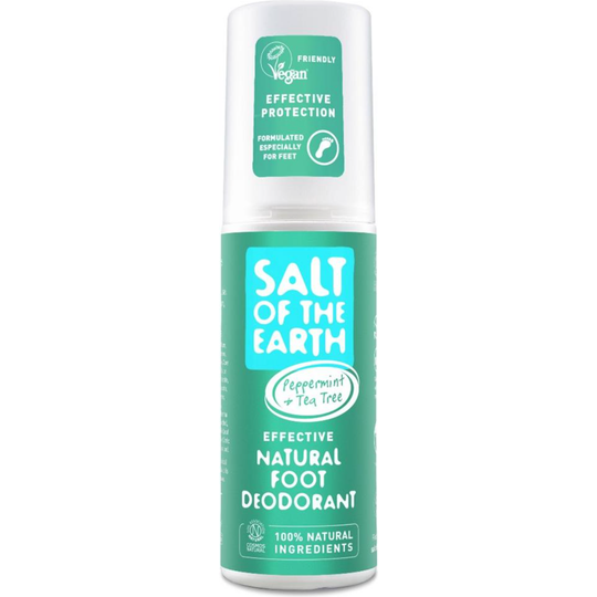 Salt Of The Earth Natural Foot Deodorant Spray - Peppermint & Tea Tree