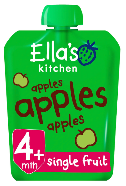 Ella's Kitchen Organic apple puree baby pouch 4+ months 70g