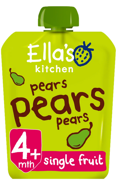 Ella's Kitchen Organic pears puree baby pouch 4+ months 70g