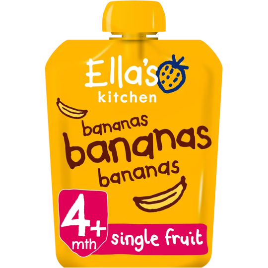 Ella's Kitchen Organic bananas puree baby pouch 4+ months 70g