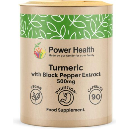 Power Health Turmeric 500mg With Black Pepper 90 Capsules