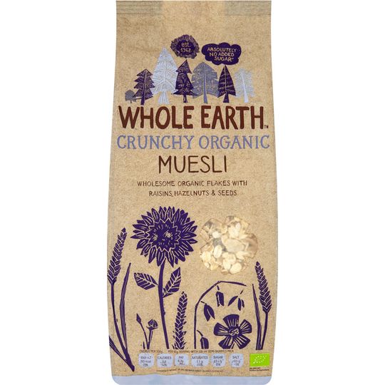 WHOLE EARTH CRUNCHY ORGANIC MUESLI 750G