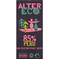 Alter Eco Dark Chocolate 85% Peru 100g