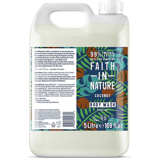 Faith In Nature Coconut Body Wash - 5L