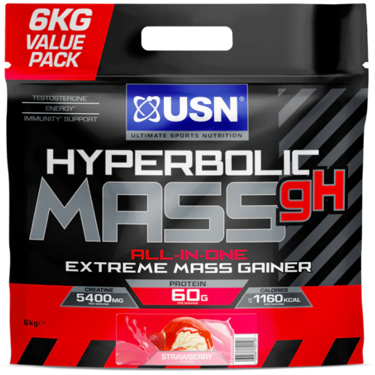 USN Hyperbolic Mass - Mass Gainer Shake Strawberry 6kg