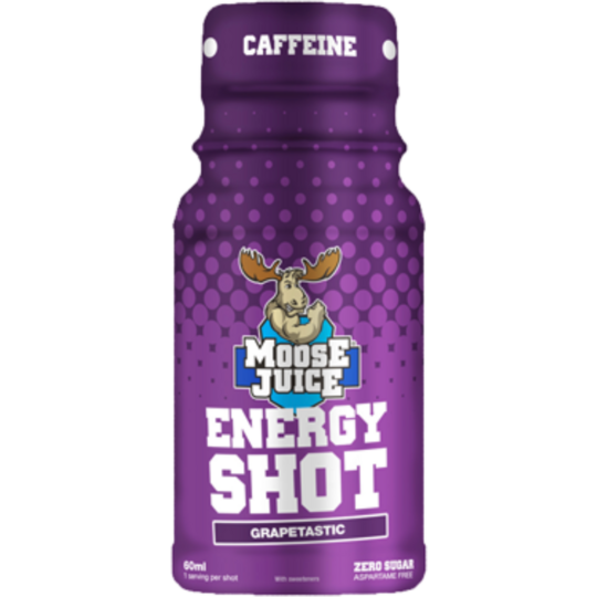 MOOSE JUICE ENERGY SHOT GRAPETASTIC 12 x 60ml