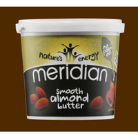 Meridian Butter 1kg Tubs 100% Nuts and No Palm Oil Smooth Almond Butter